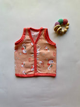 Ocean Dive organic muslin front open Jhabla top 1 pack: Seahorse